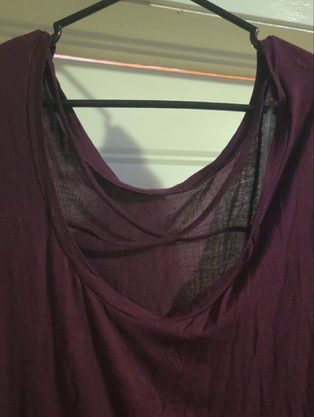 PINK Victoria's Secret Long Sleeve Scoop Neck Top - Plum - Picture 3 of 4